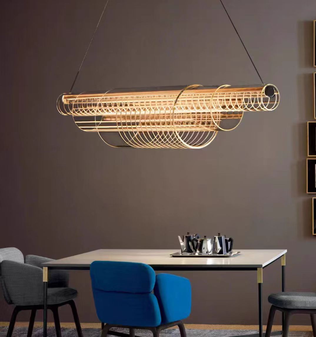 Oversized Nordic 3-Tier Cylinder Pendant Light with Acrylic and Iron Finish for Dining