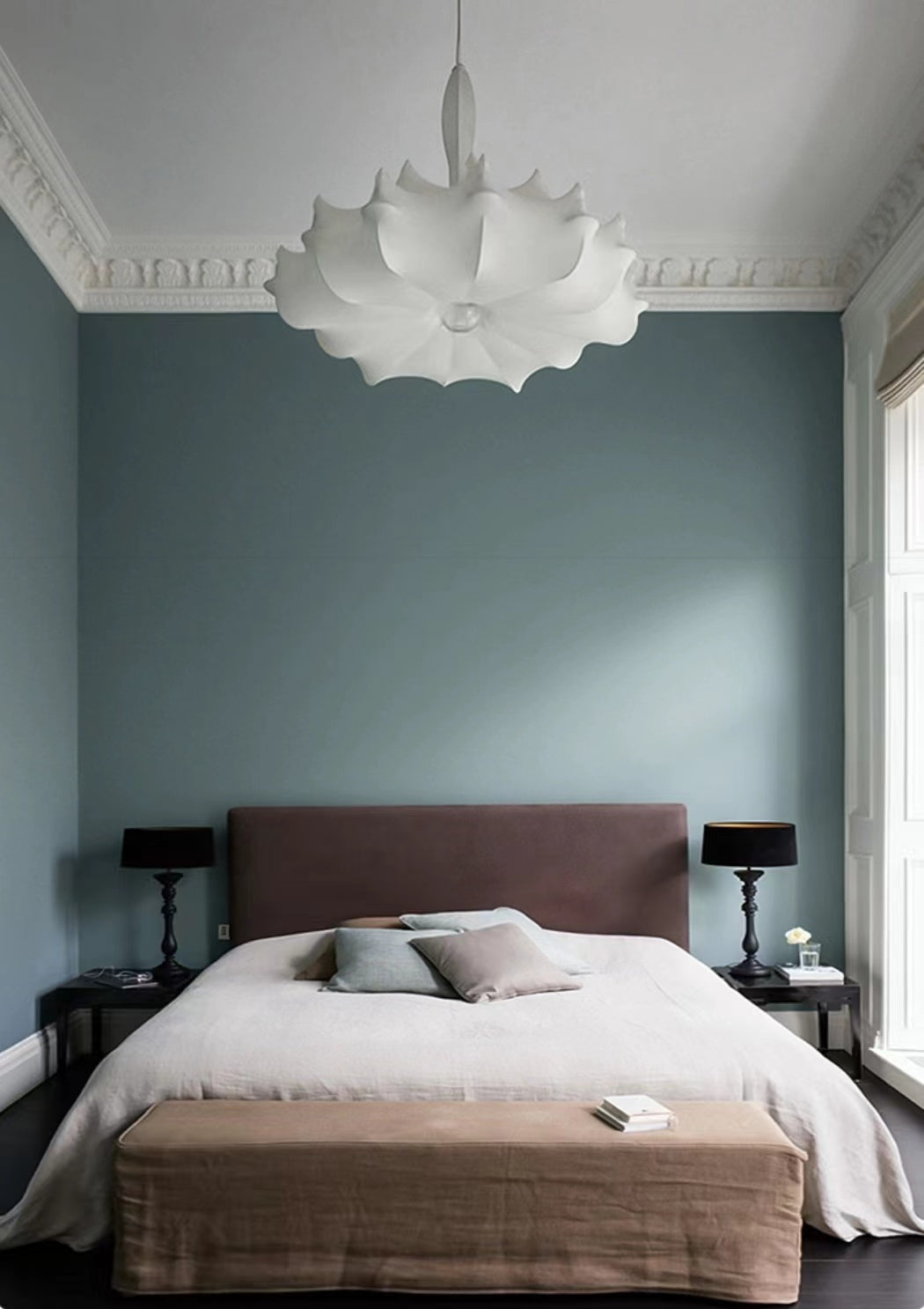 Alien Cloud French Cream Silk Pendant Chandelier with Polygonal Shape and High-Quality Finish for Living Room
