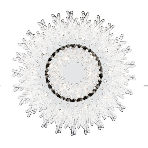 Extra Large Round Modern Chandelier with Clear Glass Tubes and Silver Metal Finish for Living Room Hotel Lobby