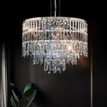 Modern Light Luxury Trendy Layers Crystal Pendant Chandelier for Living Room / bedroom