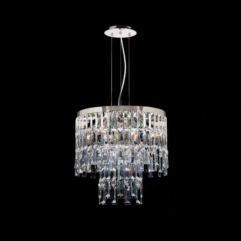 Modern Light Luxury Trendy Layers Crystal Pendant Chandelier for Living Room / bedroom