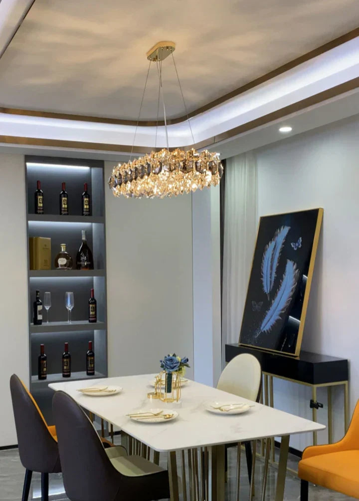 Light Luxury Flower Petal Chandelier Suit for Living / dining Room / Bedroom