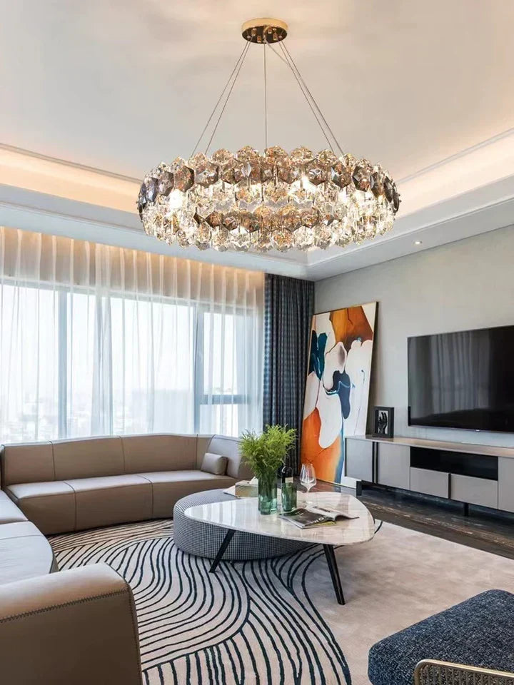 Light Luxury Flower Petal Chandelier Suit for Living / dining Room / Bedroom