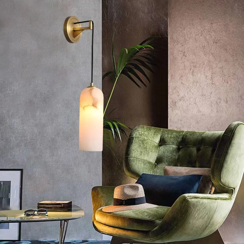 Modern Alabaster Wall Sconce, Wall Lamp For Living Room,Bedroom