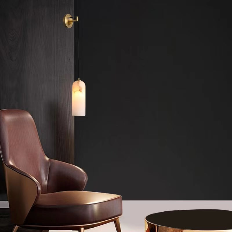 Modern Alabaster Wall Sconce, Wall Lamp For Living Room,Bedroom