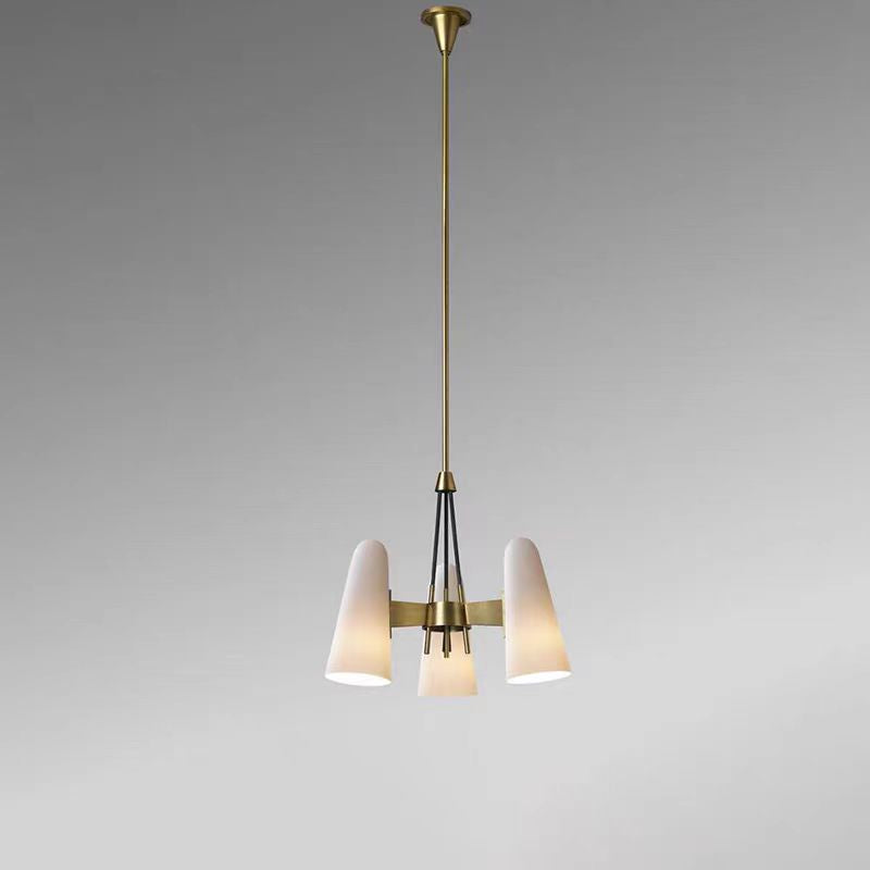Modern Style Round Cone Glass Chandelier for Bedroom / living Room / dining Room