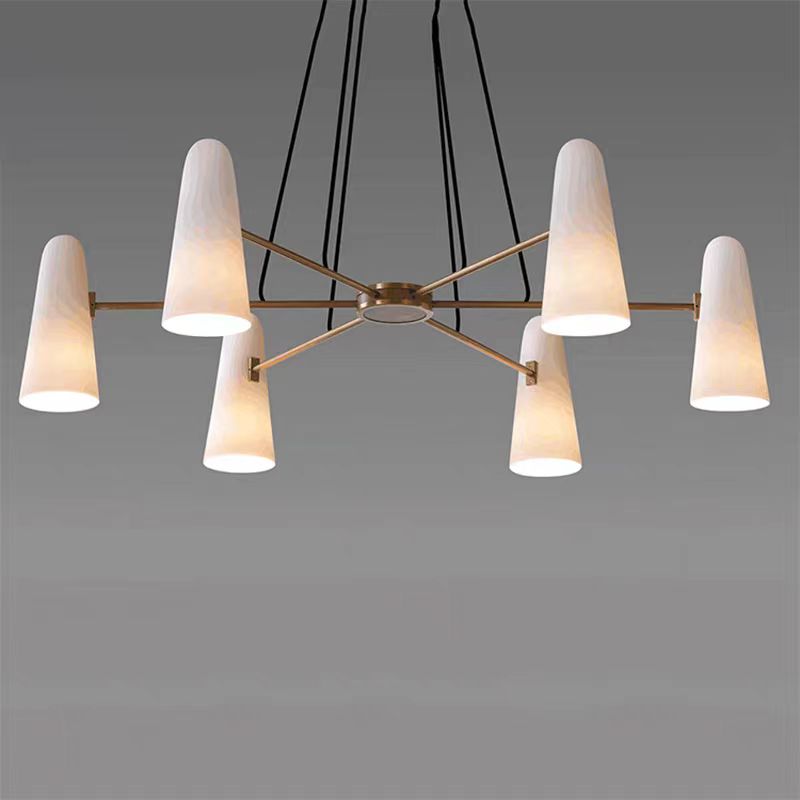 Modern Style Round Cone Glass Chandelier for Bedroom / living Room / dining Room