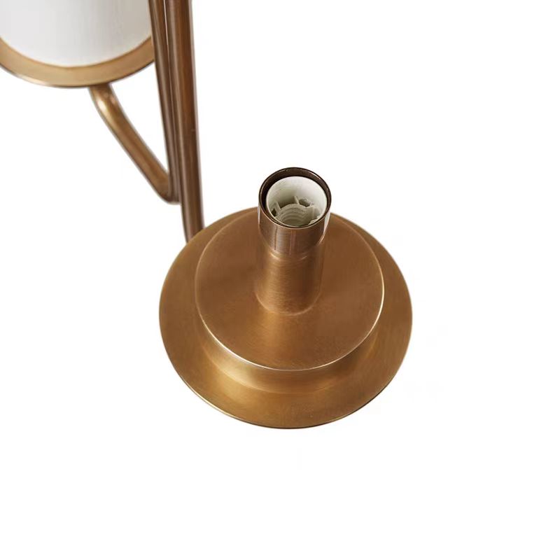 Modern Style Minimalism White Shades Chandelier / wall Light in Brass