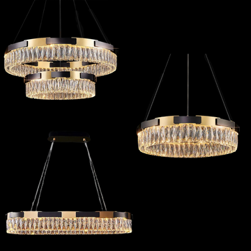 New Designer Recommended Modern Light Luxury Round / oval Crystal Chandelier for Living Room / dining Room