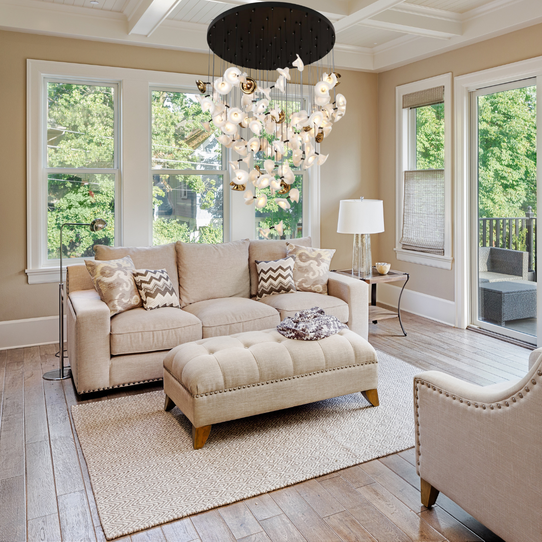 Modern Art Petunia Chandelier for Staircase / foyer / living Room