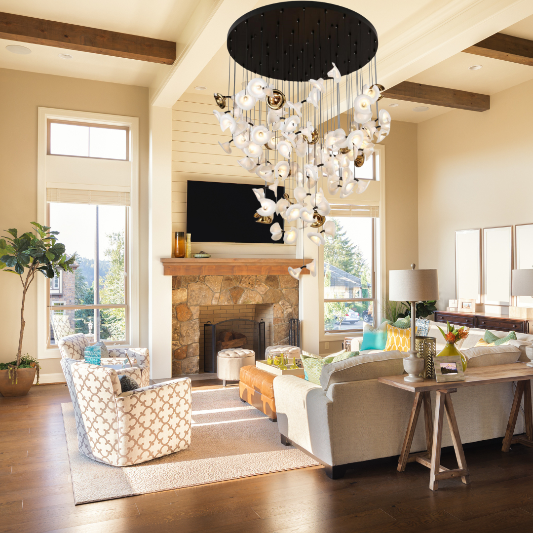 Modern Art Petunia Chandelier for Staircase / foyer / living Room
