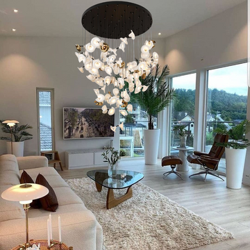 Modern Art Petunia Chandelier for Staircase / foyer / living Room