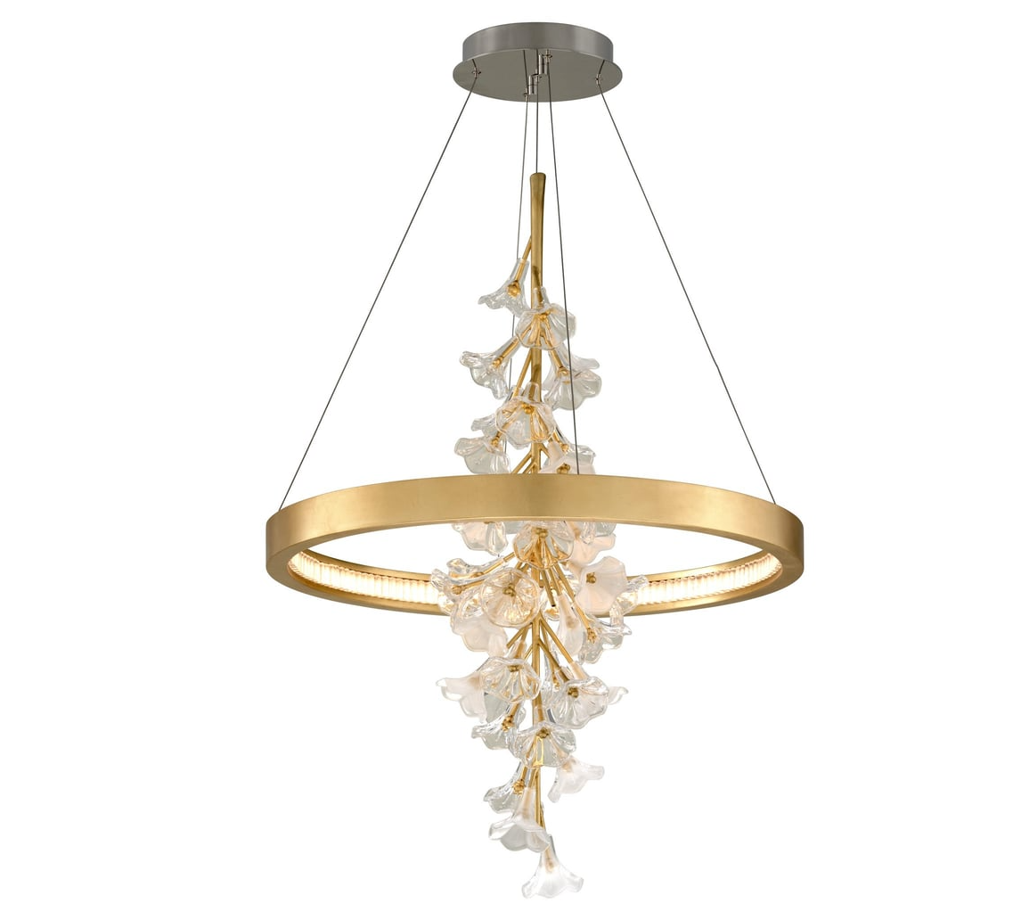Modern Art Design Vertical Flower Chandelier for Low-Ceiling