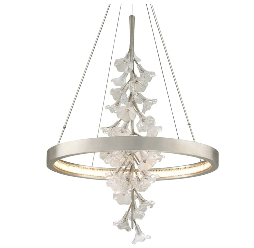 Modern Art Design Vertical Flower Chandelier for Low-Ceiling