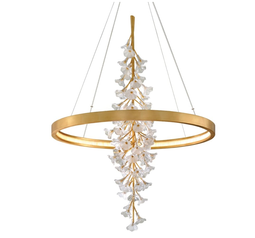 Modern Art Design Vertical Flower Chandelier for Low-Ceiling