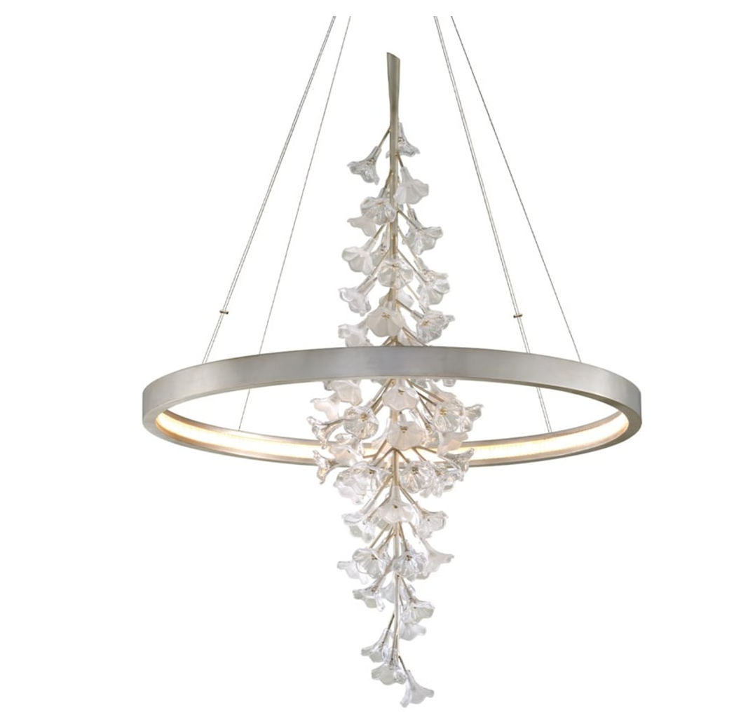 Modern Art Design Vertical Flower Chandelier for Low-Ceiling