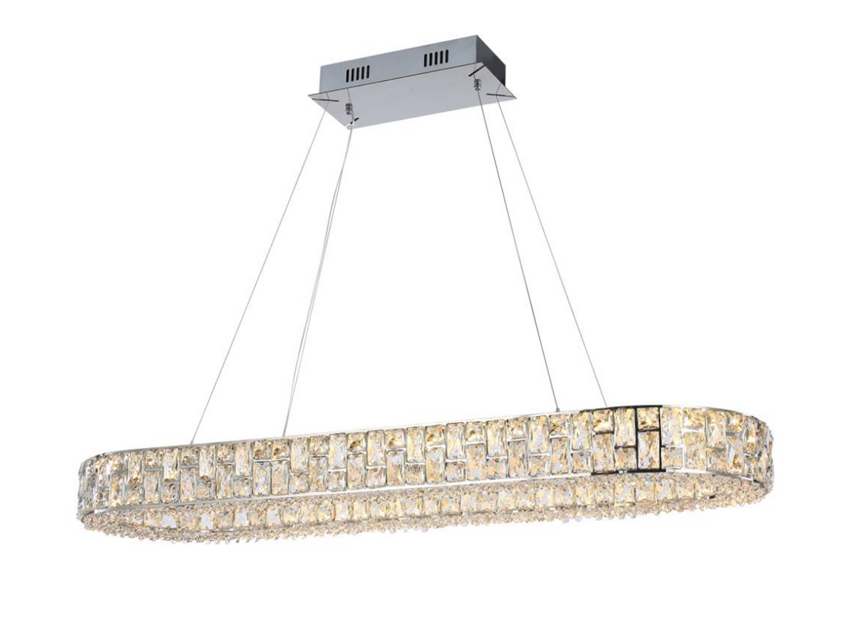 Light Luxury Round / oval Spliced Crystal Chandelier for Living / dining Room / kitchen Island