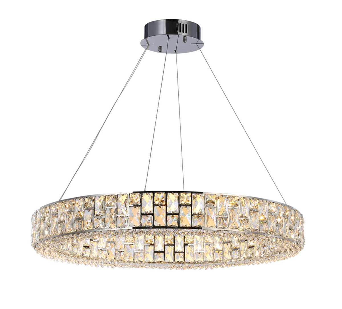 Light Luxury Round / oval Spliced Crystal Chandelier for Living / dining Room / kitchen Island
