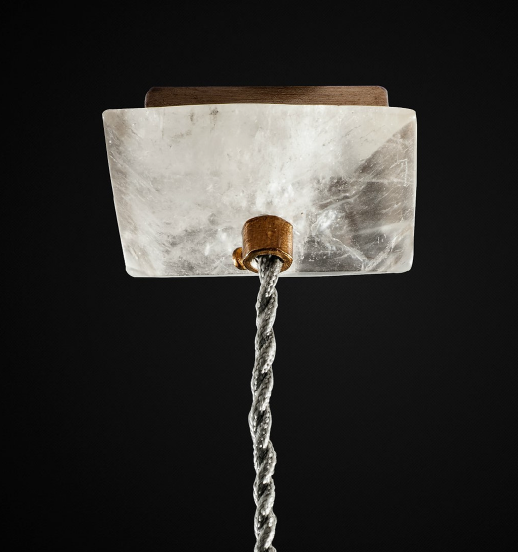 Modern Irregular Natural Crystal Chandelier for Living / dining Room