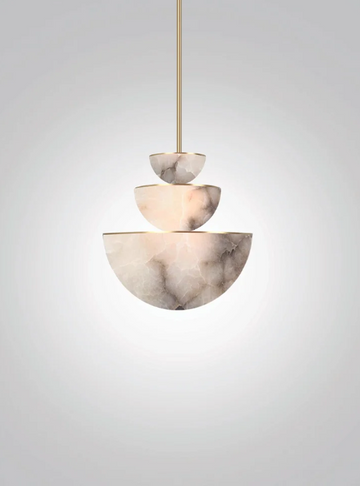 Hemisphere Alabaster Pendant