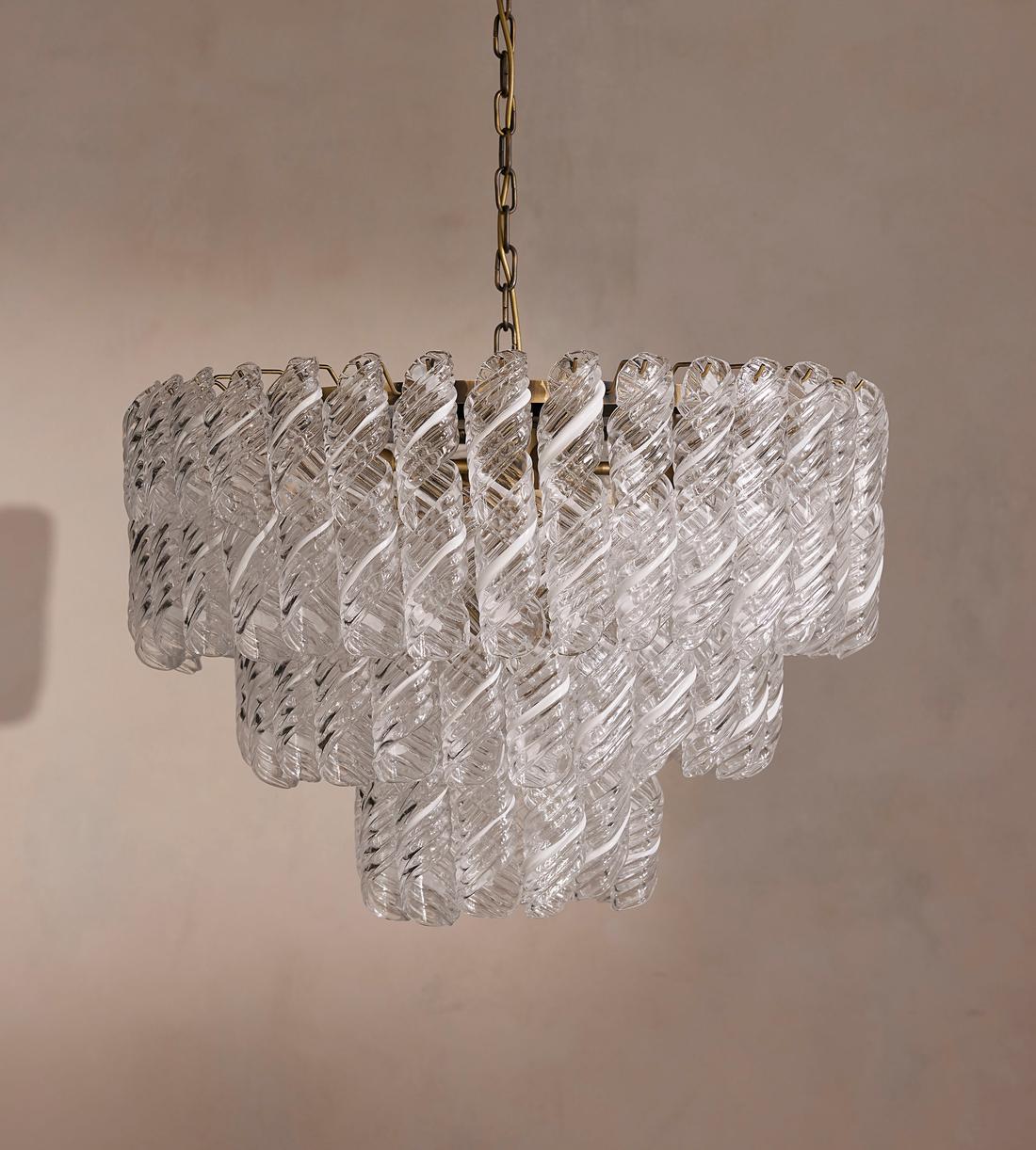 Elodie Glass Chandelier 28-Inchw