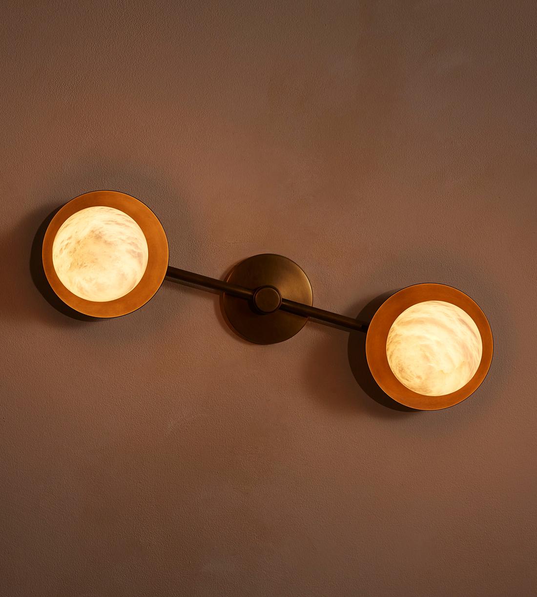 Linear Alabaster Globe Wall Sconce - Erhaus product image 2