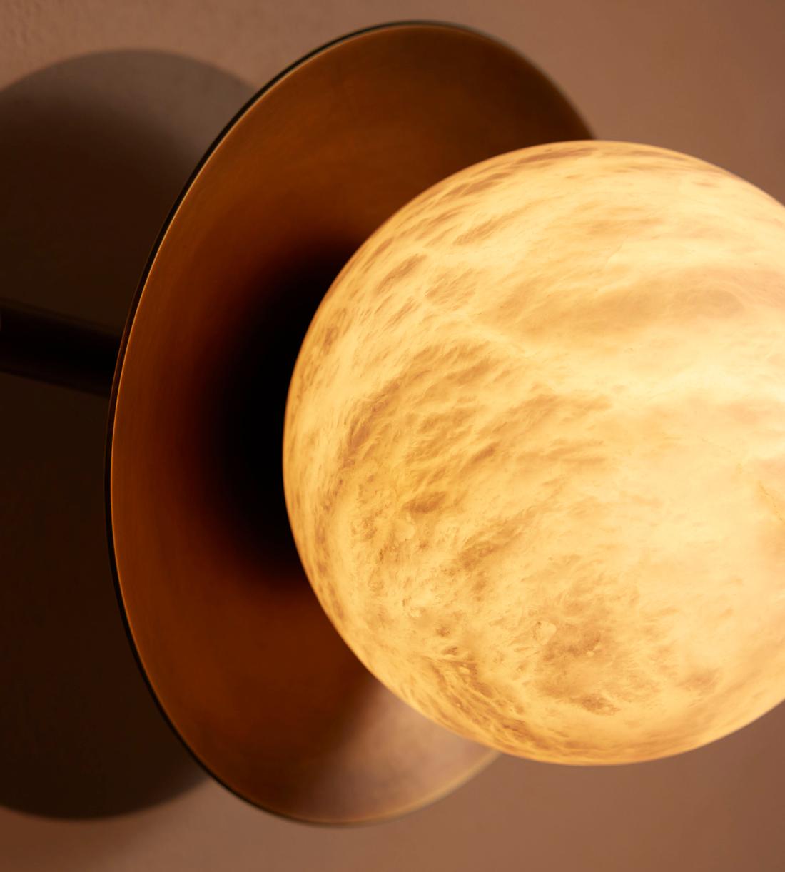 Linear Alabaster Globe Wall Sconce - Erhaus product image 3