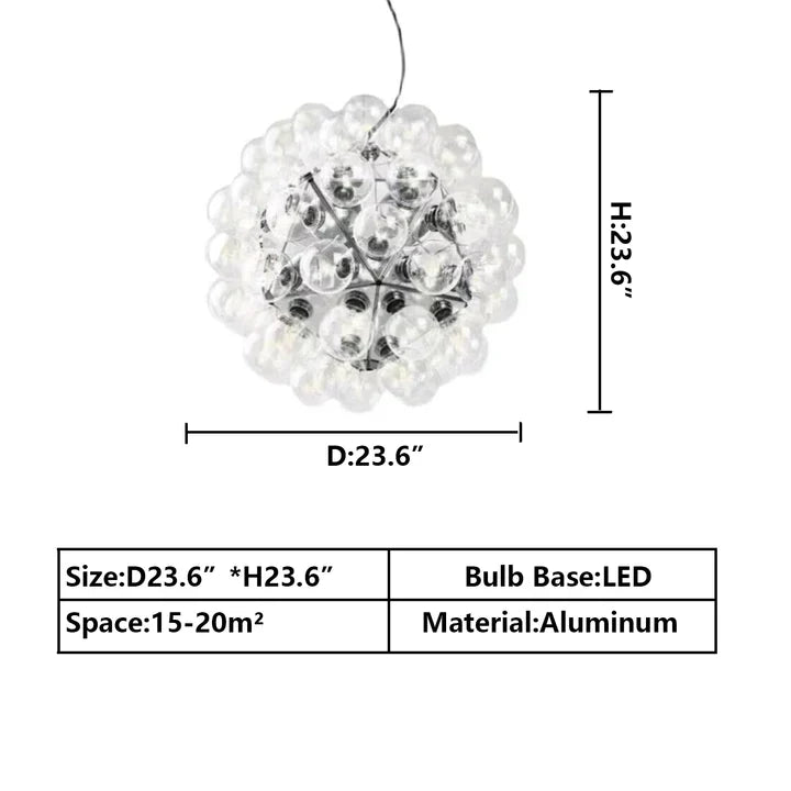 Italian Designer Creative Glass Ball Chandelier Scandinavian Dandelion Hallway / entryway / staircase Light