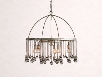 Aubrey Round Chandelier in Silver