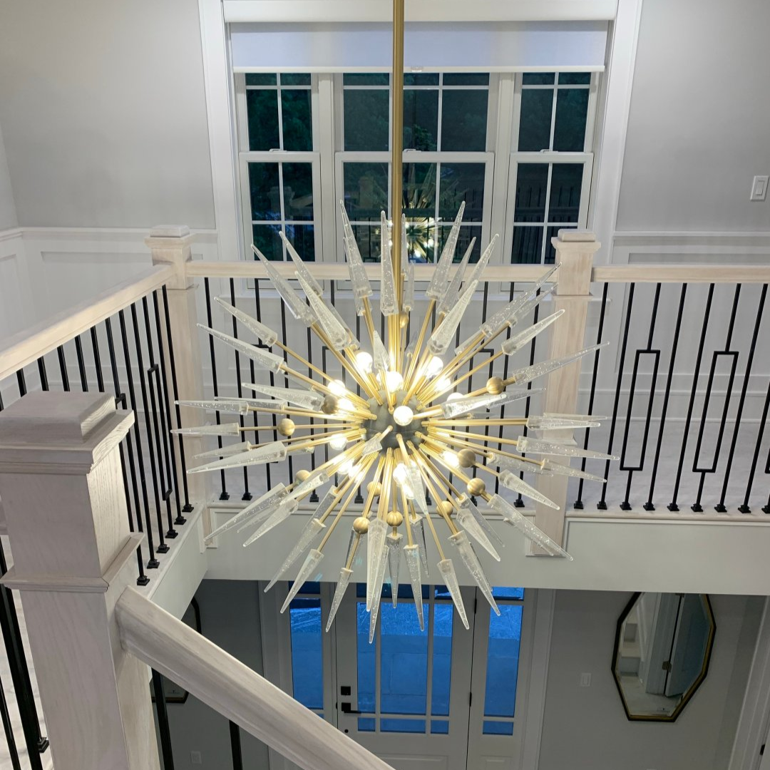 Modern Sputnik Sphere Crystal Chandelier for Low-Ceiling