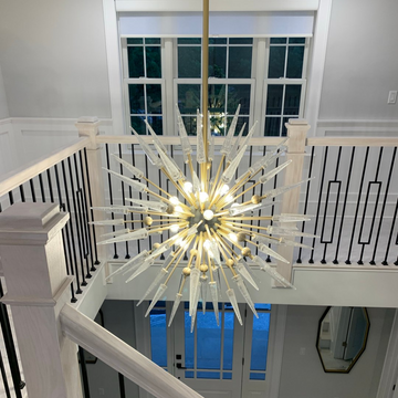 Modern Sputnik Sphere Crystal Chandelier for Low-Ceiling