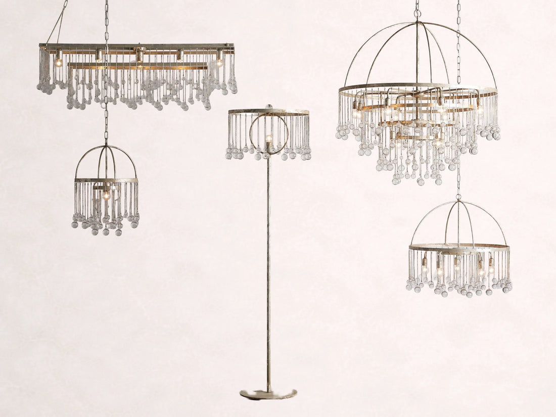 Aubrey Rectangular Chandelier in Silver