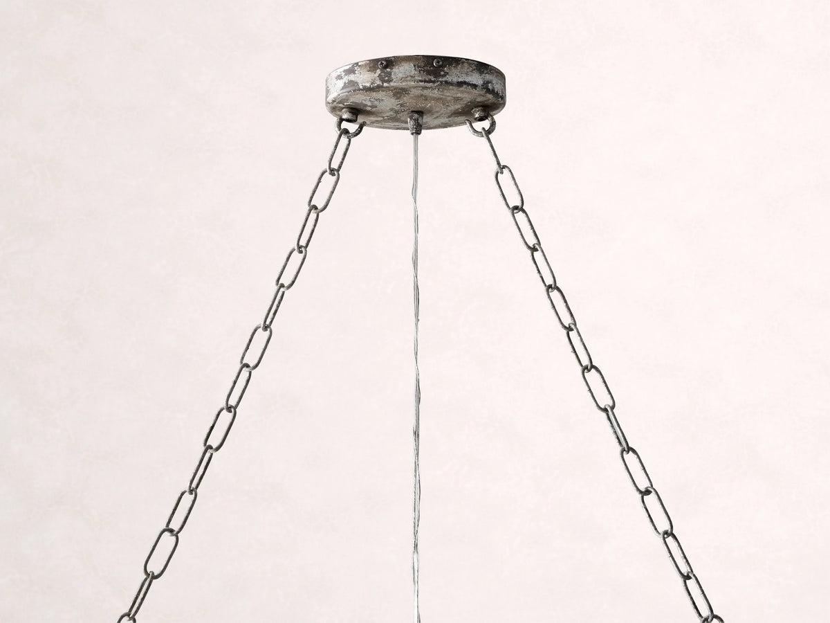 Aubrey Rectangular Chandelier in Silver