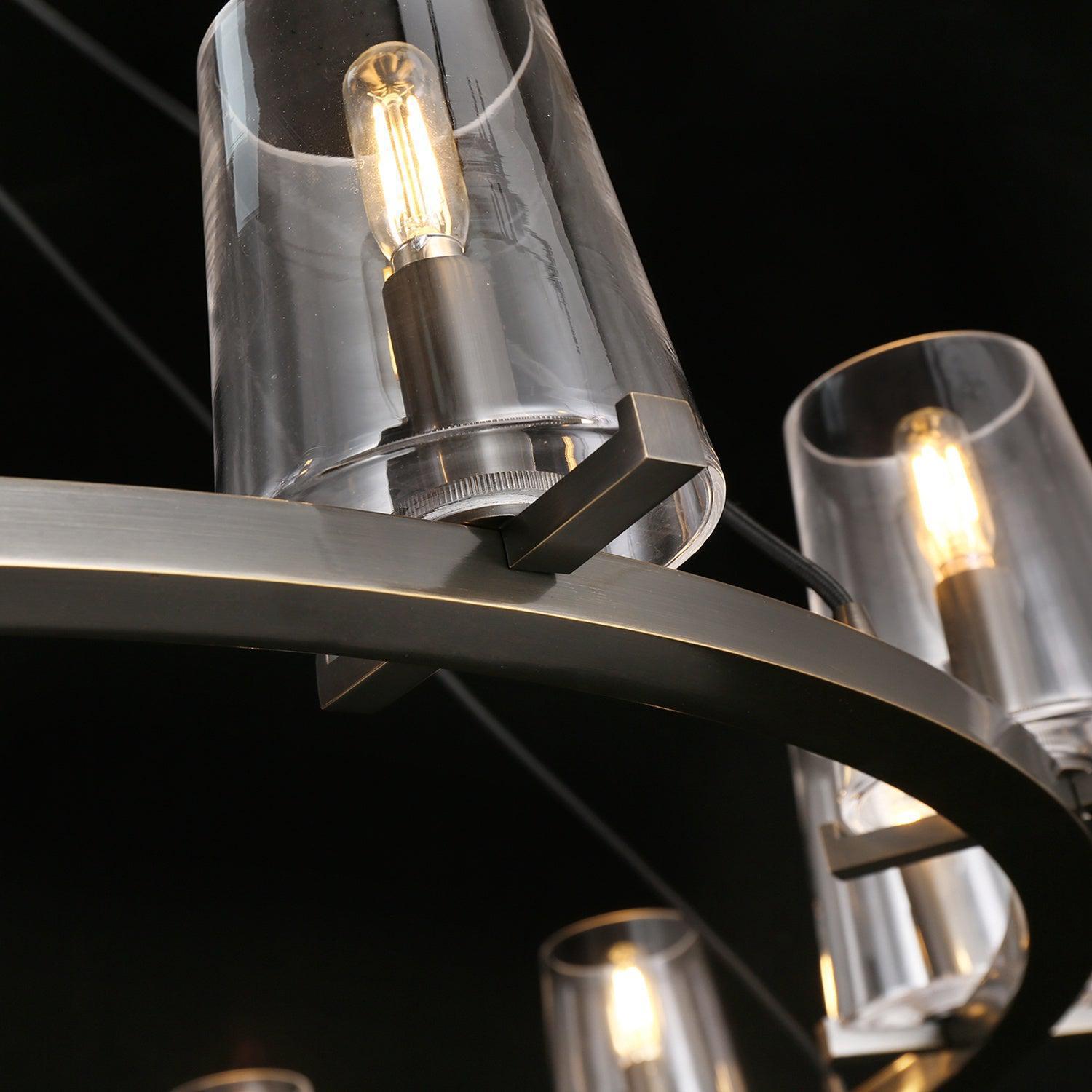 Paricia Clear Glass Round Chandelier 36" 48" 60"