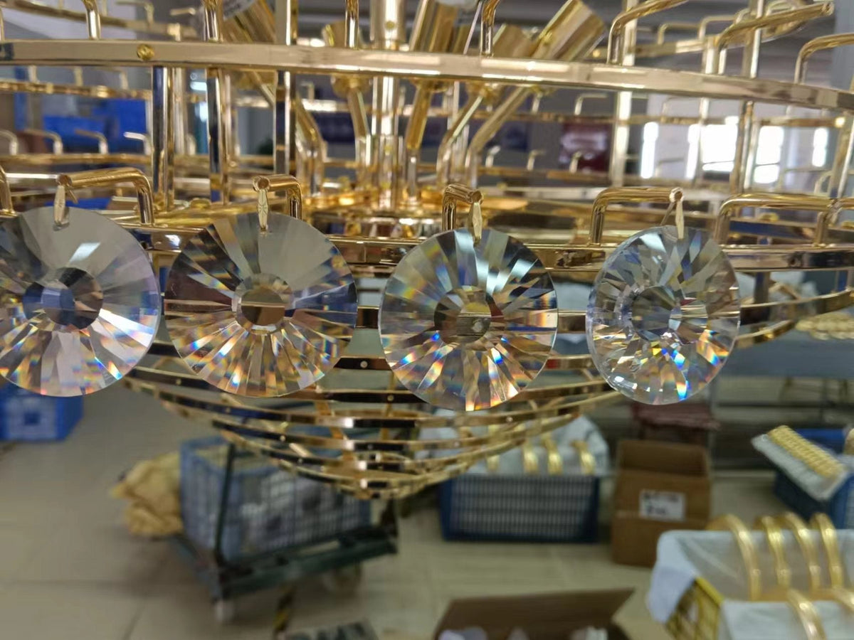 Aesthetic Luxury Conical Crystal Chandelier for Living / dinning Room / foyer / hallway / staircase