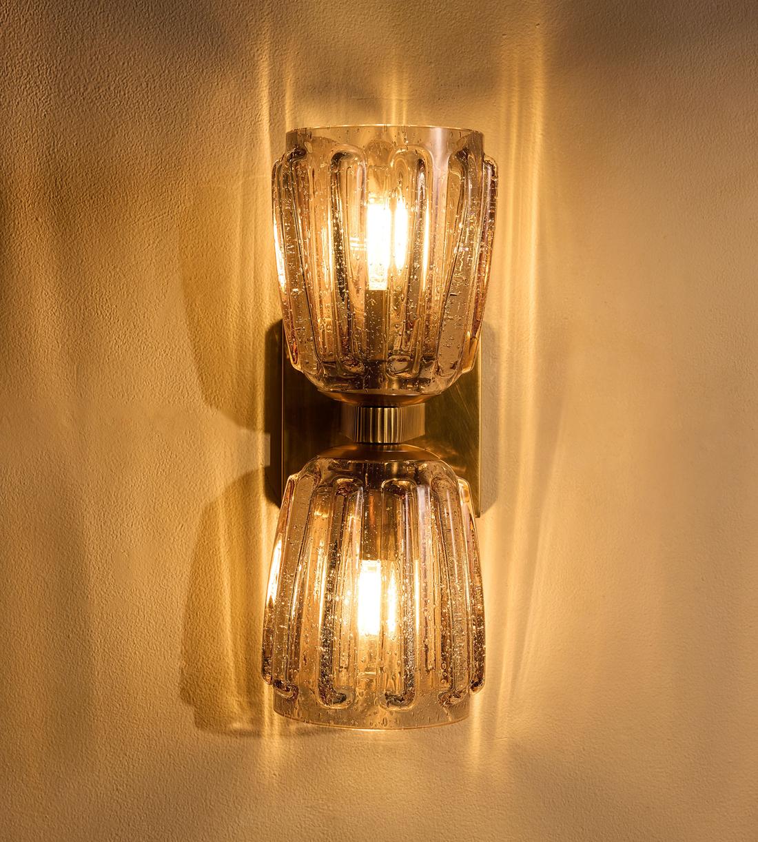 Thea 13-Inch Smoked Glass Wall Sconce