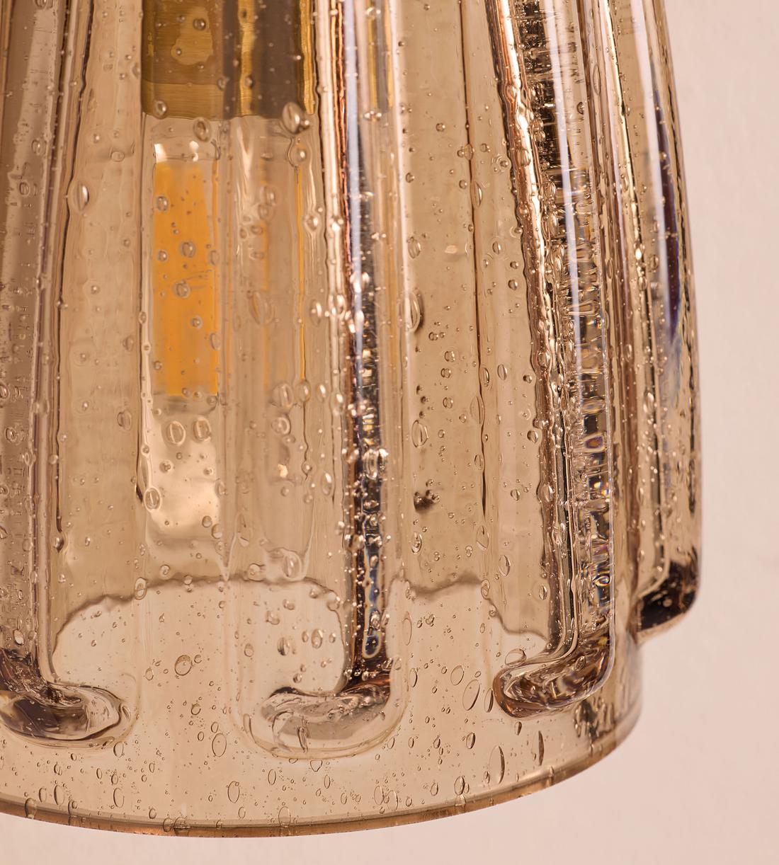 Thea 13-Inch Smoked Glass Wall Sconce