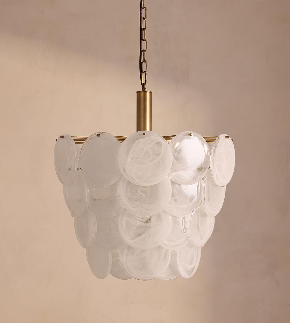 Elba Glass Chandelier 21.7-Inchw