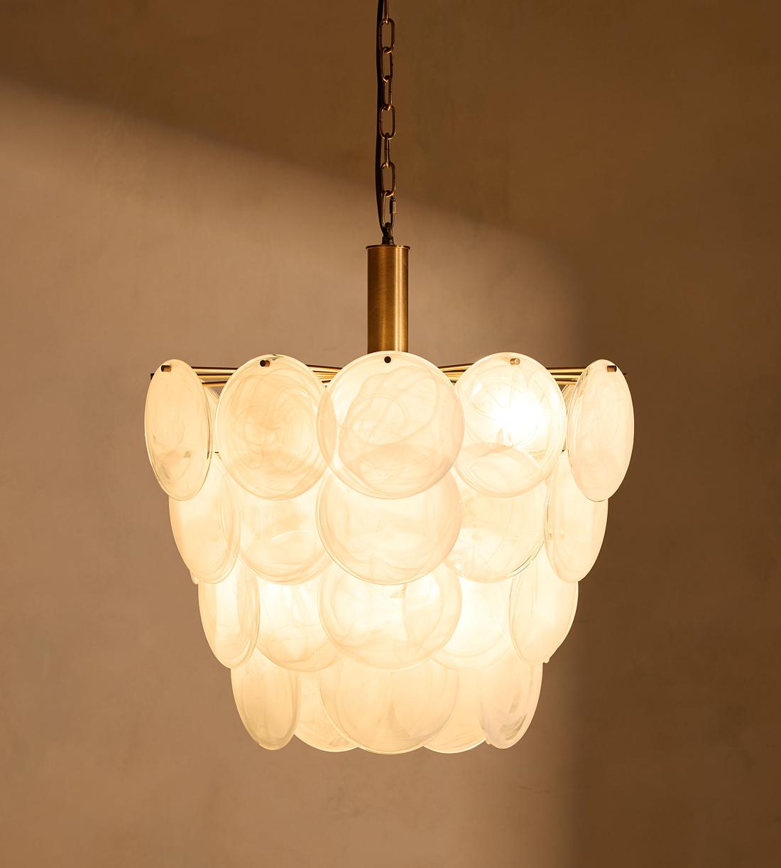 Elba Glass Chandelier 21.7-Inchw