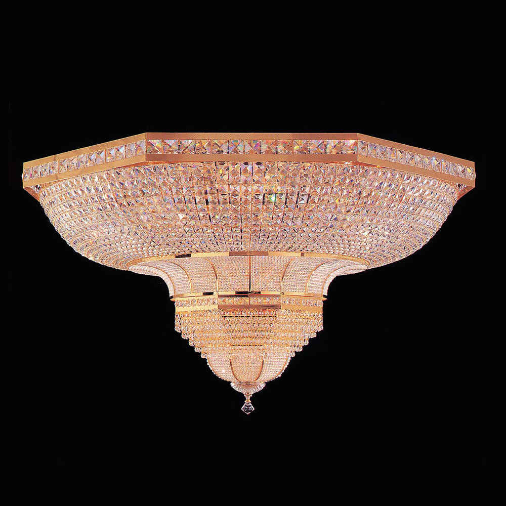 24k Gold Empire Crystal Chandelier