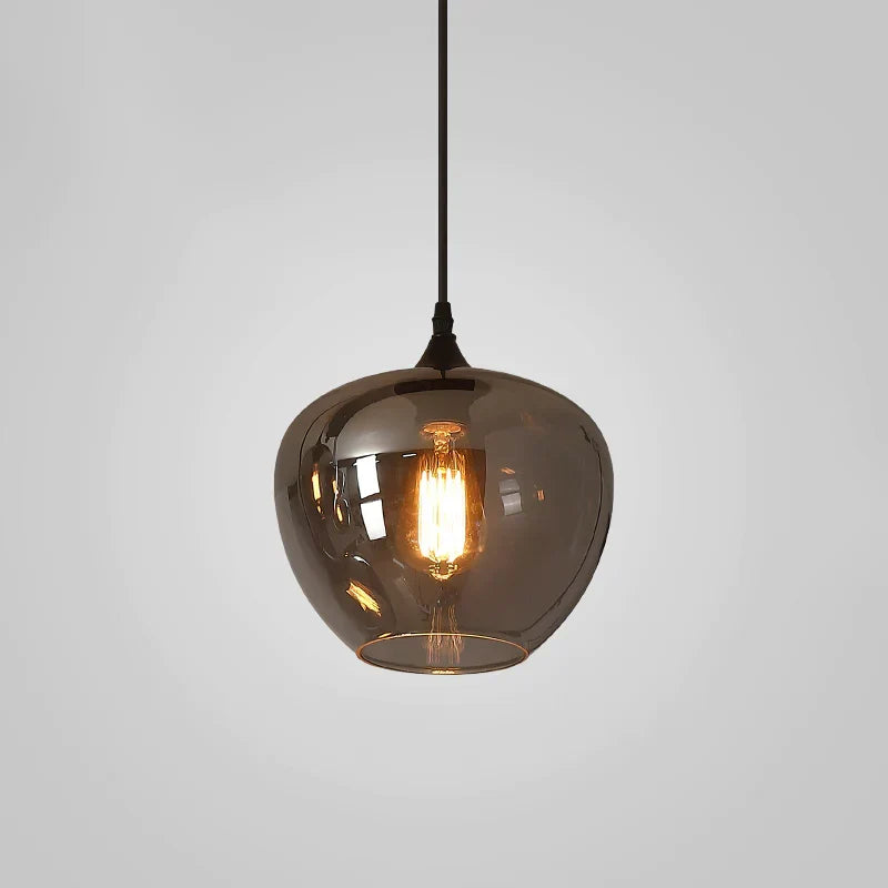 Modern Smoke Gray Glass Lamp Designer Chandelier for Cafe / kitchen Island / dining Room Style B