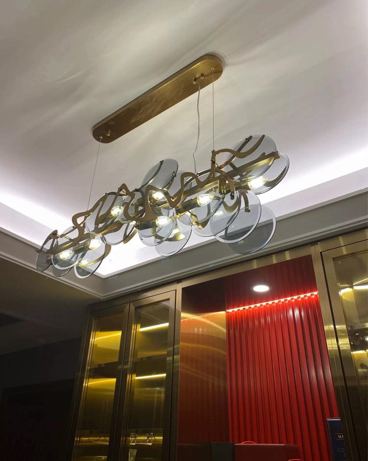 Post-Modern Light Luxury Minimalist Round Glass Cluster Chandelier for Dining / living Room / bedroom
