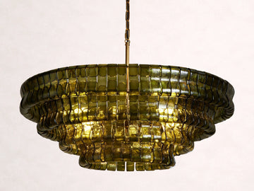 Ghiaccio Glass Round Chandelier