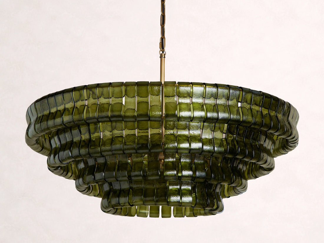 Ghiaccio Glass Round Chandelier