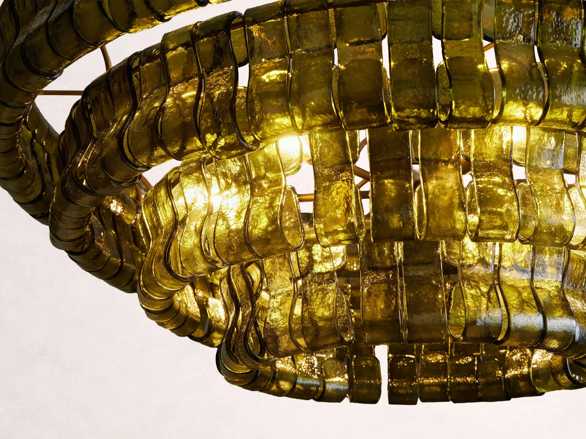 Ghiaccio Glass Round Chandelier