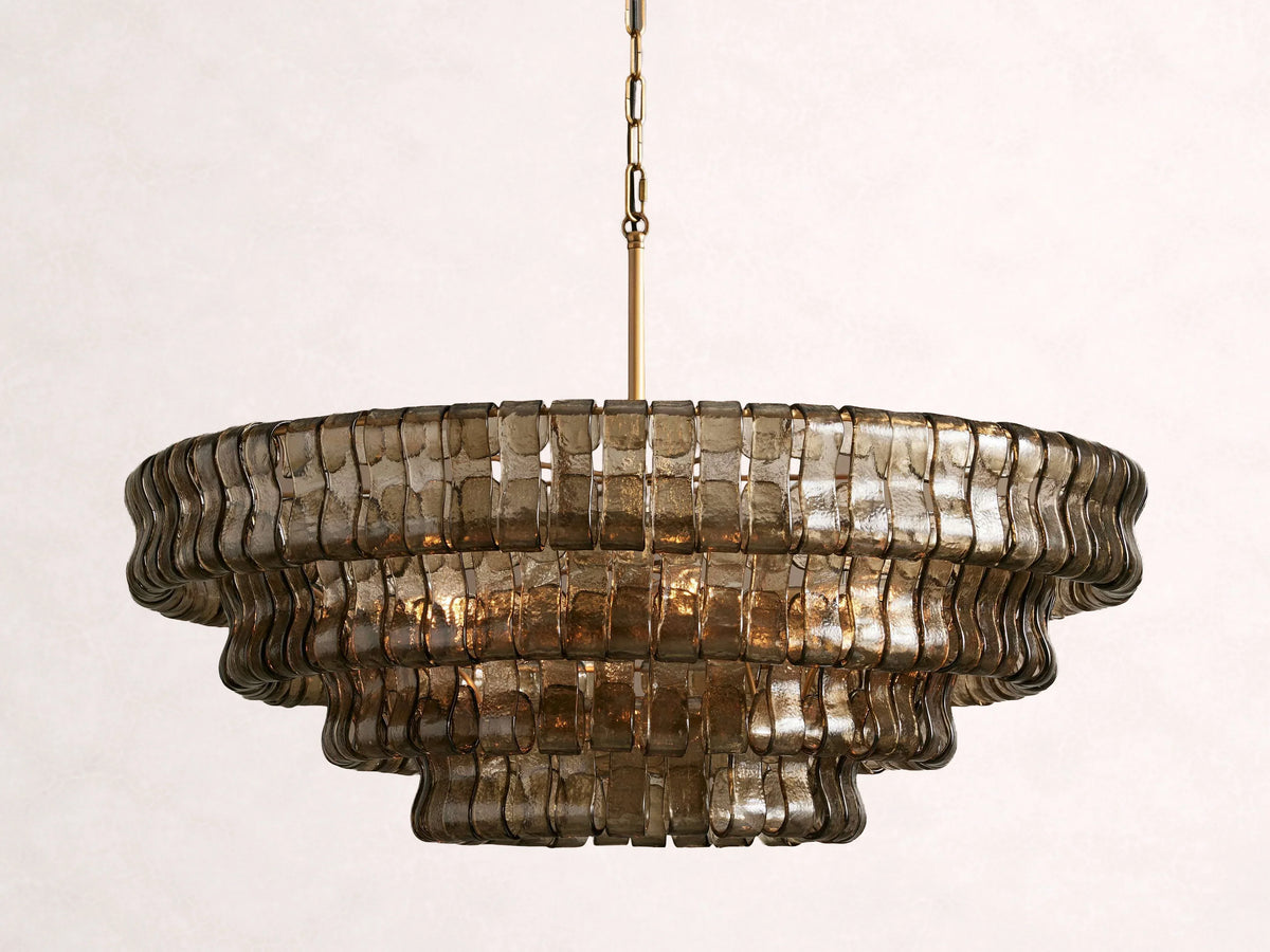 Ghiaccio Glass Round Chandelier