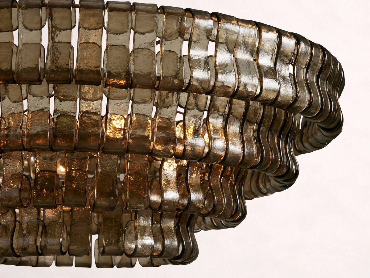 Ghiaccio Glass Round Chandelier