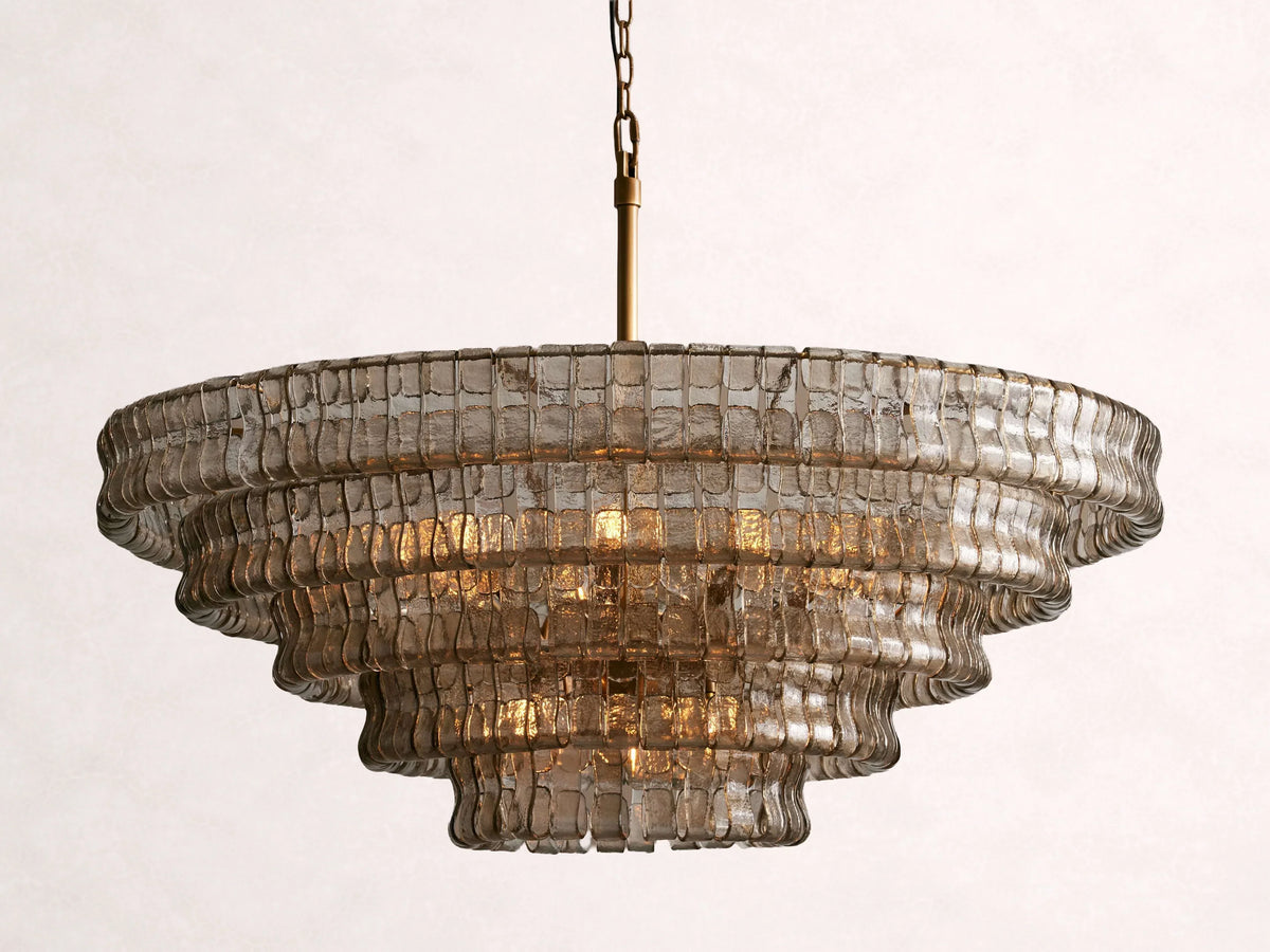 Ghiaccio Glass Round Chandelier