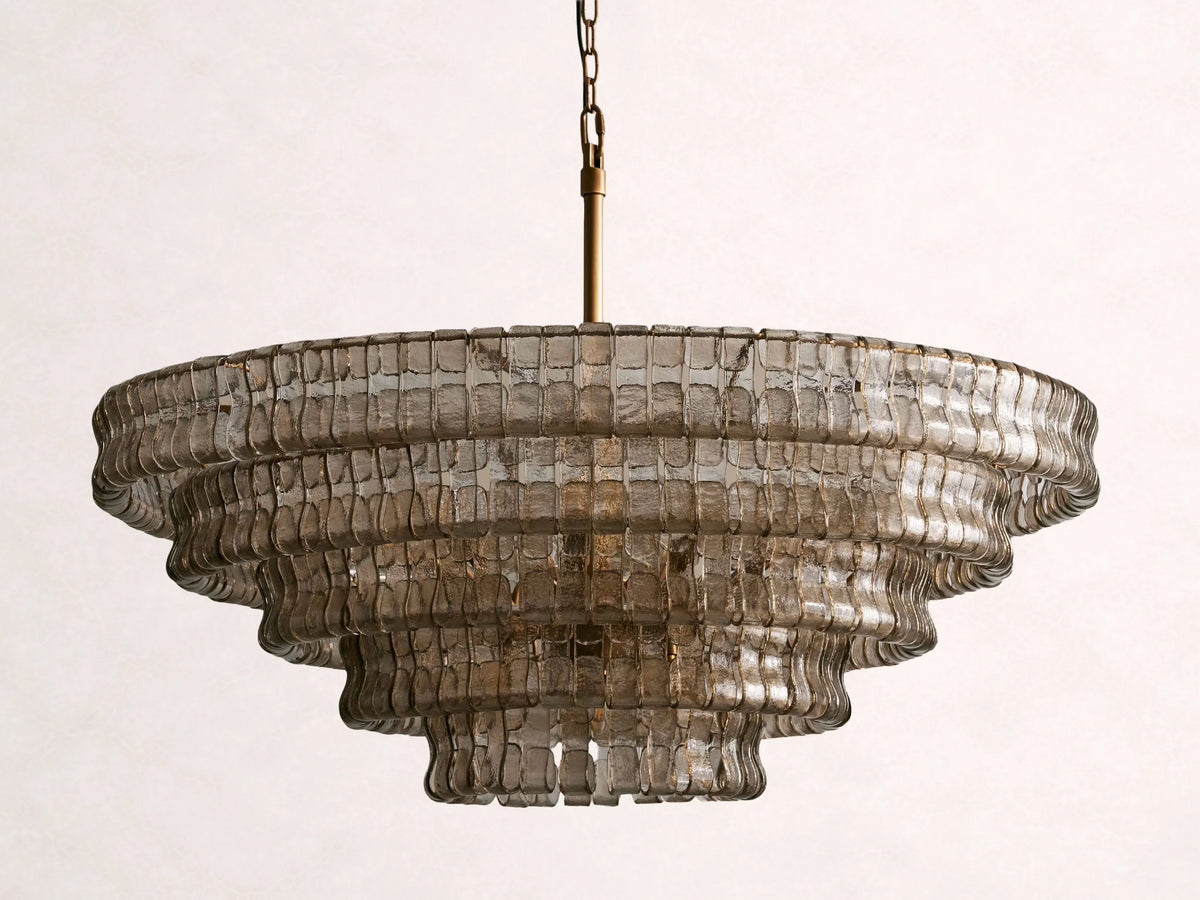 Ghiaccio Glass Round Chandelier