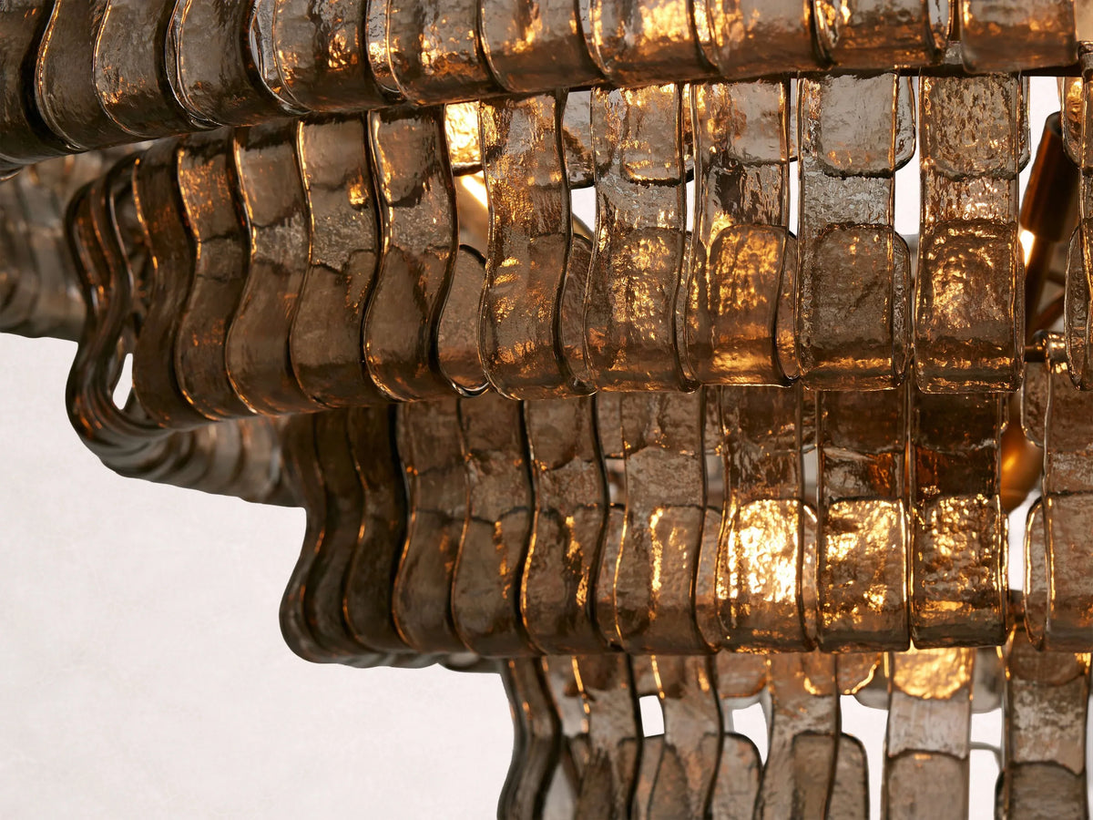 Ghiaccio Glass Round Chandelier